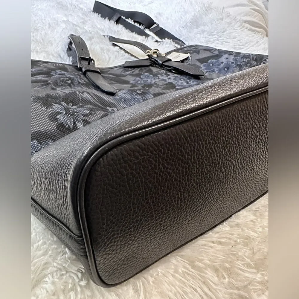 Coach Mercer Tote in Blue Floral Hawaiian Print Canvas & Leather - Picture 13 of 15